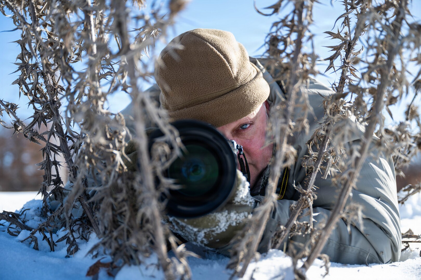 U.S. Air Force Master Sgt. Patrick Kerr, public affairs superintendent at the 183d Wing, Illinois Air National Guard, poses for a photo during Northern Strike 26-1.