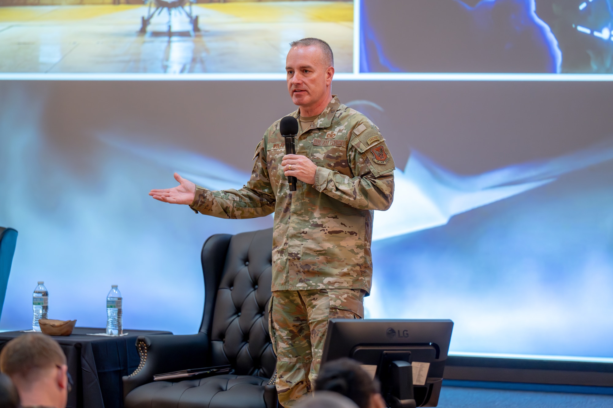 CMSAF speaks at a PCTT panel.