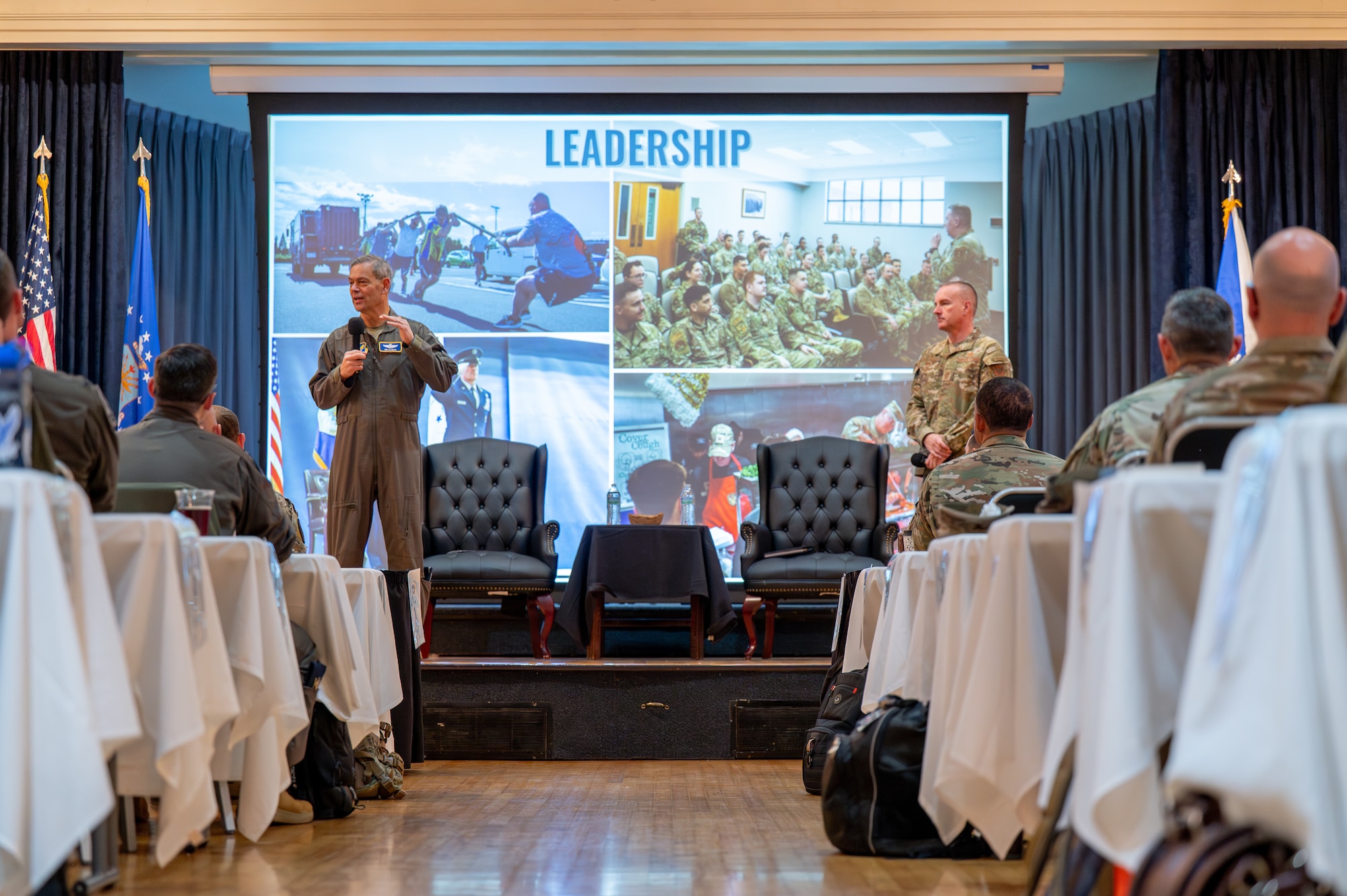 CSAF speaks at a PCTT panel at Maxwell AFB.