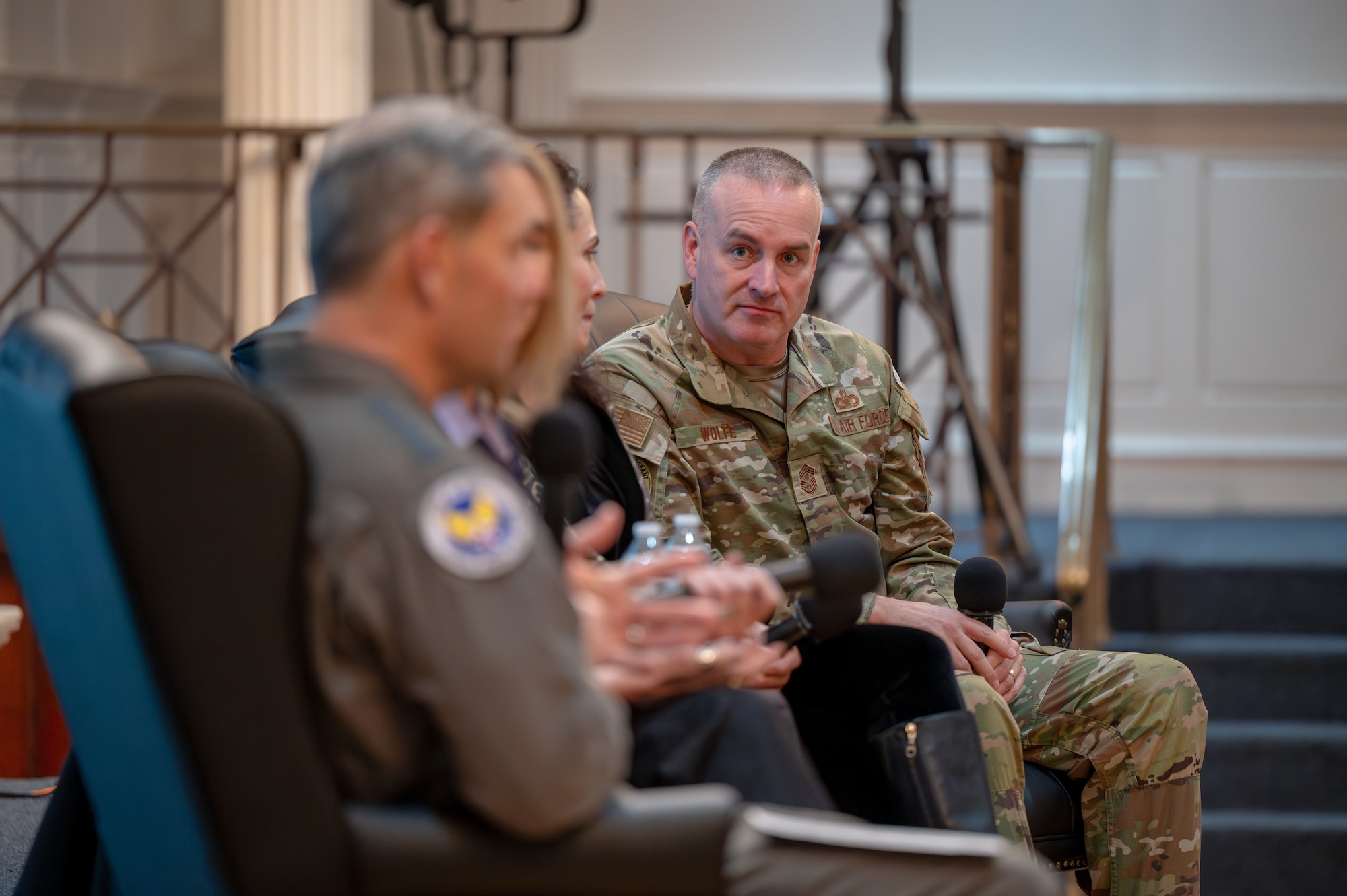 CMSAF attends a panel at Maxwell AFB