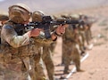 U.S. Army paratroopers conduct marksmanship training with the M4 carbine in the Middle East. Such training helps soldiers maintain weapons proficiency, accuracy, and weapons handling skills in a variety of settings. (U.S. Army photo)