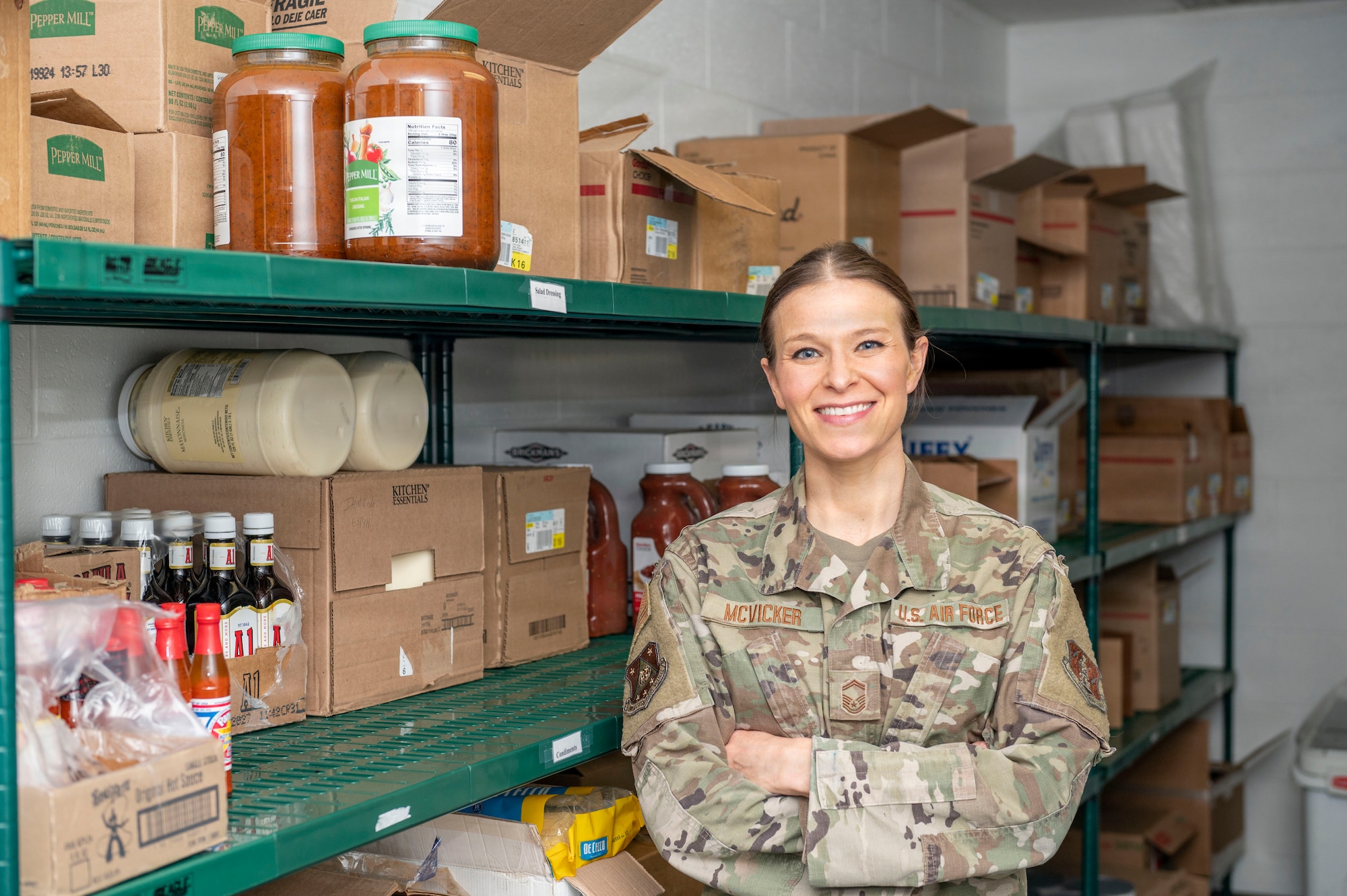 Woman stand in front of shelf