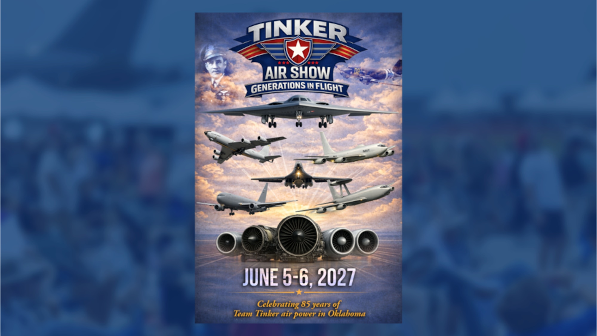 Graphic for Tinker Air Show June 5-6, 2027.