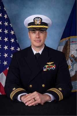 260608-N-N0443-3009 SAN DIEGO (June 8, 2026) Official portrait of Lt. Cmdr. Ethan T. Mayne. (U.S. Navy photo)