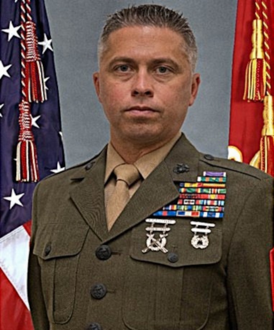 Portrait of U. S. Marine Corps Master Gunnery Sgt. Carlton S. Dorris IV