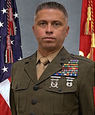 Portrait of U. S. Marine Corps Master Gunnery Sgt. Carlton S. Dorris IV