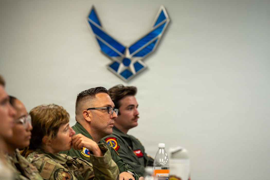 Officers attend a leadership course