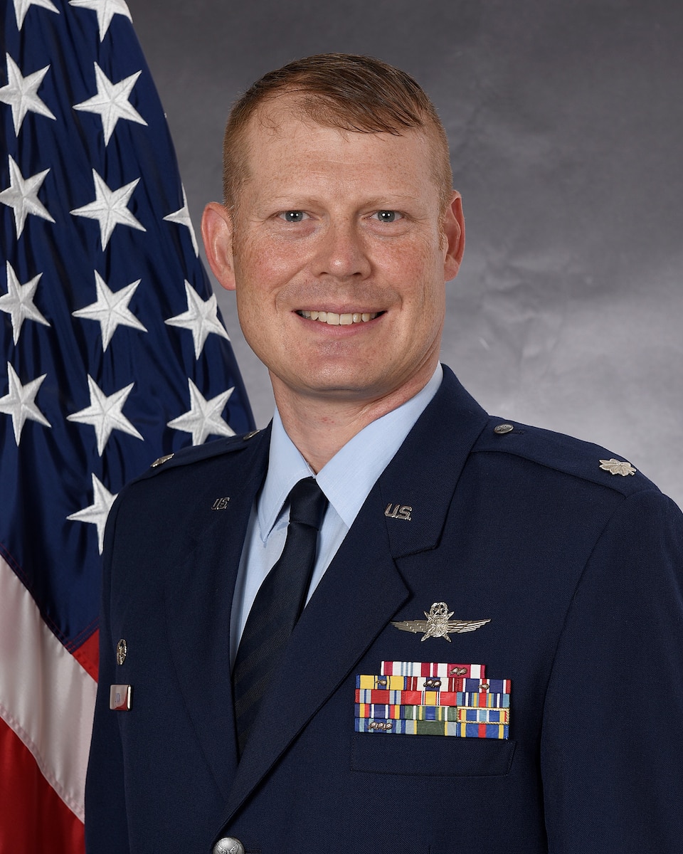 Lt. Col. Justin Lyon serves as the 412th Communications Squadron commander at Edwards Air Force Base, California.