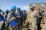 Gen. Xavier T. Brunson, commander of UNC/CFC/USFK, meets with ROK Marines from the 1st Marine Division's 3rd Brigade during exercise Khaan Quest 2026 to commend their participation and emphasize the ROK-U.S. alliance.