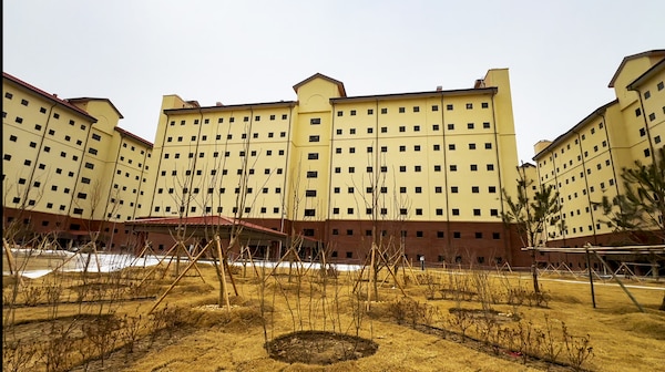 Photo of new barracks at Camp Humphreys.