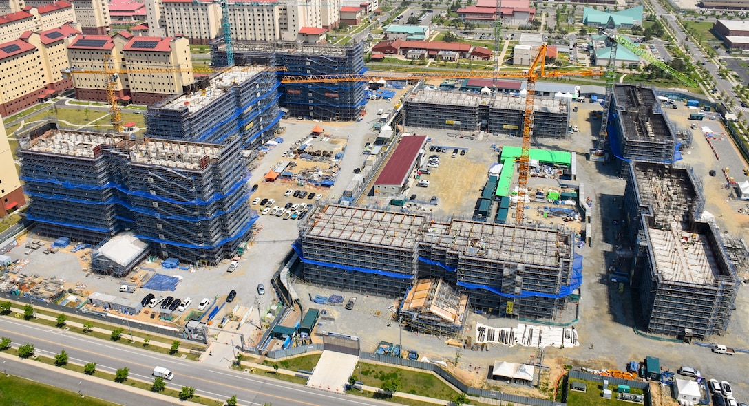 Photo of new barracks at Camp Humphreys.
