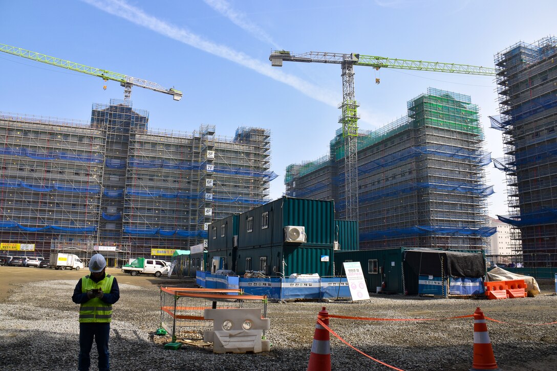 Photo of new barracks at Camp Humphreys.