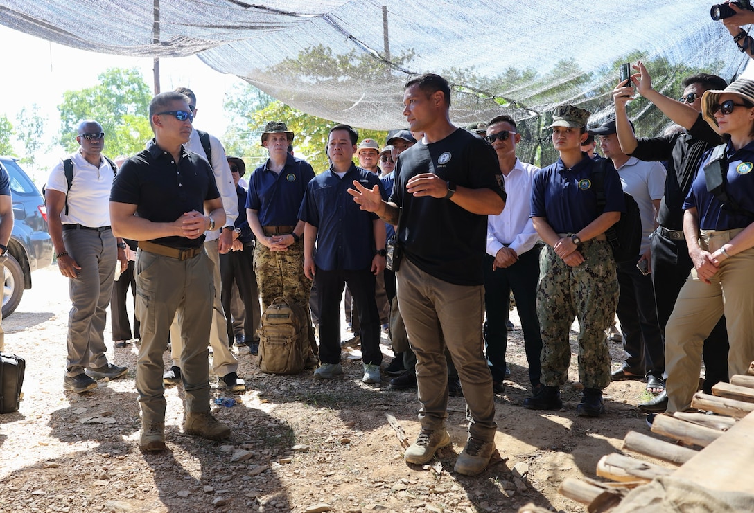 An individual describes operations in the field.