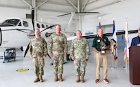 The West Virginia Army National Guard Fixed Wing Army Aviation Training Site receives the 2025 Lt. Gen. Allen M. Burdett Jr. Army Aviation Flight Safety Award during an award ceremony on June 29, 2026.