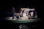 Coast Guard Cutter Richard Etheridge’s crew and Customs and Border Protection Air and Marine Operations law enforcement officers interdicted an unlit vessel carrying five aliens and one U.S. citizen, June 25, 2026, approximately 11 miles east of Government Cut. A Coast Guard Station Miami Beach law enforcement crew transferred five aliens to U.S. Border Patrol for further investigation, following an interdiction approximately 11 miles east of Government Cut. (U.S. Coast Guard photo)