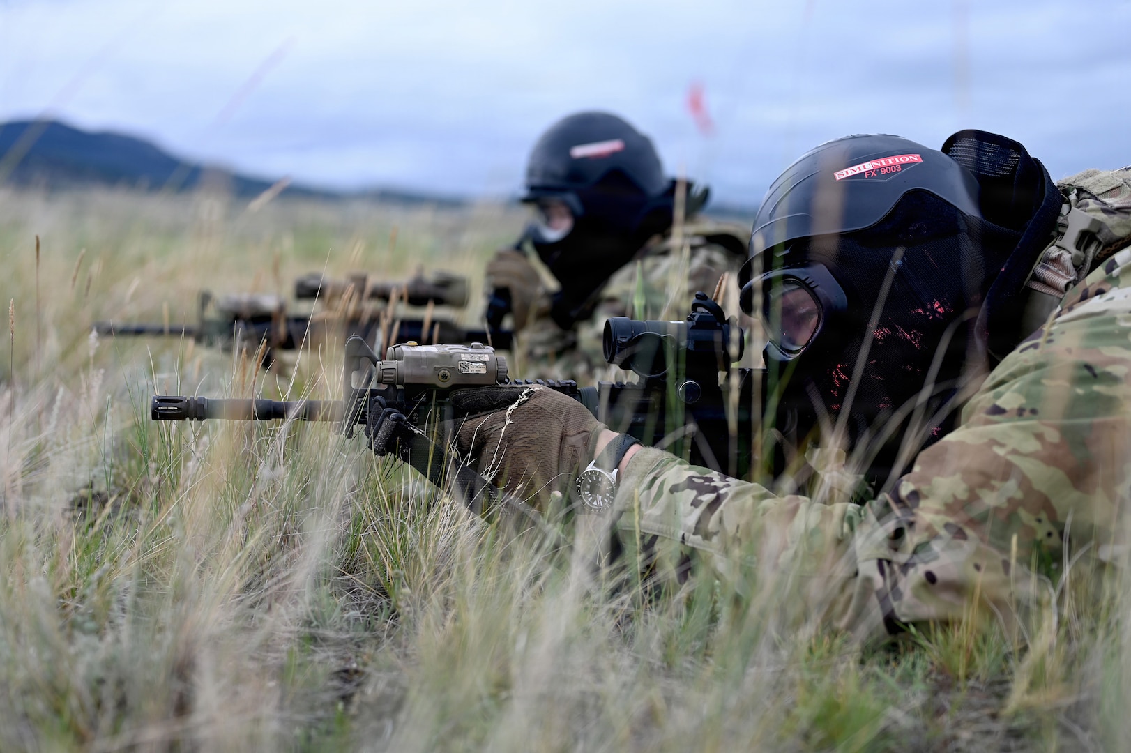 Airmen assigned to the 120th Airlift Wing, Montana Air National Guard, participate in Operation War Hog Breakout during a Combat Readiness Inspection in Great Falls and Helena, Montana, 2026.