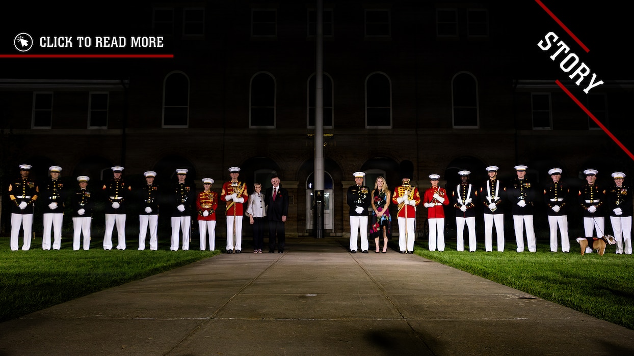 Lt. Gen. Leonard F. Anderson IV hosts Evening Parade at Marine Barracks Washington