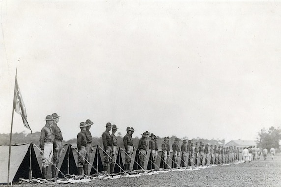 CAMP J. CLIFFORD FOSTER, Jacksonville, Fla. July 25, 1931 Company H, 121st Infantry, Albany Guards placed 1st in field inspection