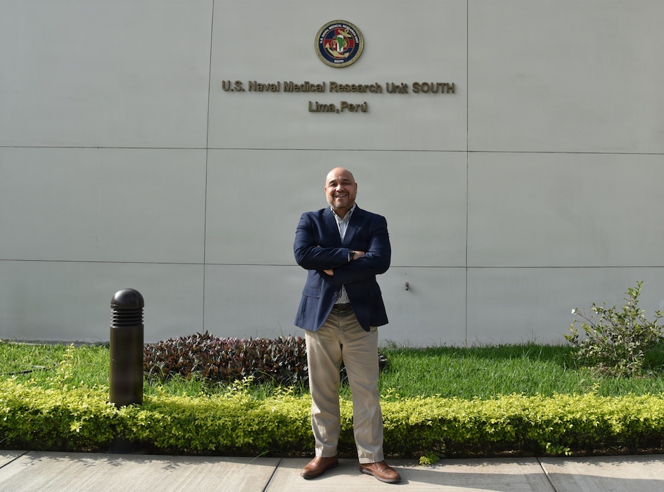 LIMA, Peru (June 26, 2026) Miguel Ramirez, head of information management/information technology at Naval Medical Research Unit (NAMRU) SOUTH. Ramirez was selected for the 2025 Captain Joan Dooling Information Professional Lifetime Achievement Award. Navy Medicine's 44,000+ talented and ready forces optimize health readiness, deliver quality healthcare and provide global expeditionary medical support to warfighters. NAMRU SOUTH, part of Navy Medicine Research & Development conducts research and surveillance in the SOUTHCOM Area of Responsibility to prevent and treat infectious diseases in support of U.S. warfighter health and readiness. (Courtesy photo/Released)