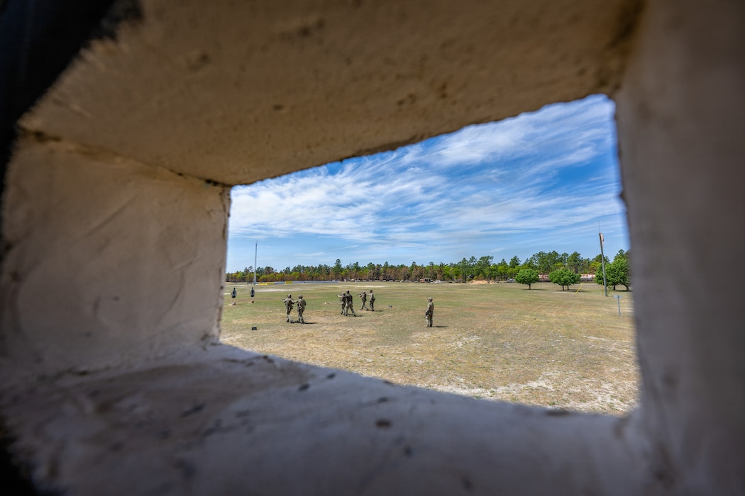 U.S. Air Force Airmen assigned to the 14th Air Support Operations Squadron participate in advanced engagement training at Fort Bragg, North Carolina, April 15, 2026