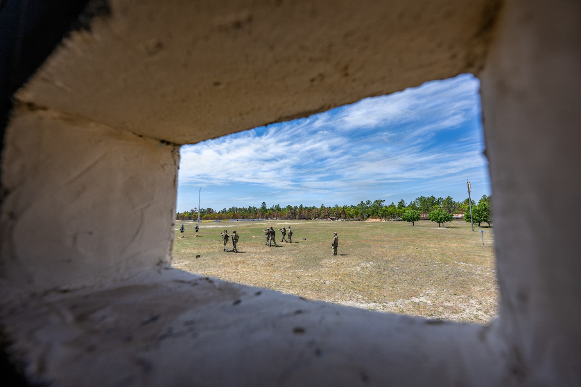 U.S. Air Force Airmen assigned to the 14th Air Support Operations Squadron participate in advanced engagement training at Fort Bragg, North Carolina, April 15, 2026