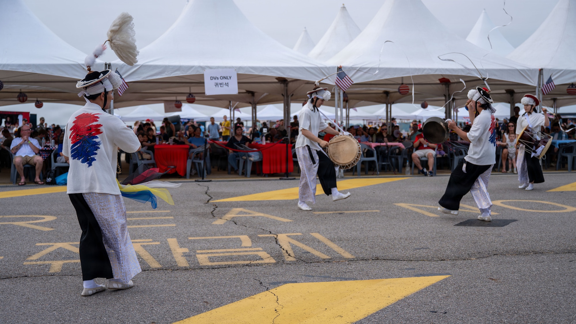 Team Osan celebrates Liberty Fest Freedom 250 celebration together.
