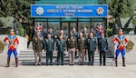 U.S. Army Gen. Xavier T. Brunson and Mongolian Armed Forces Lt. Gen. Sunrev Ganbyamba pose with senior U.S. and Mongolian military leaders in Ulaanbaatar, Mongolia.