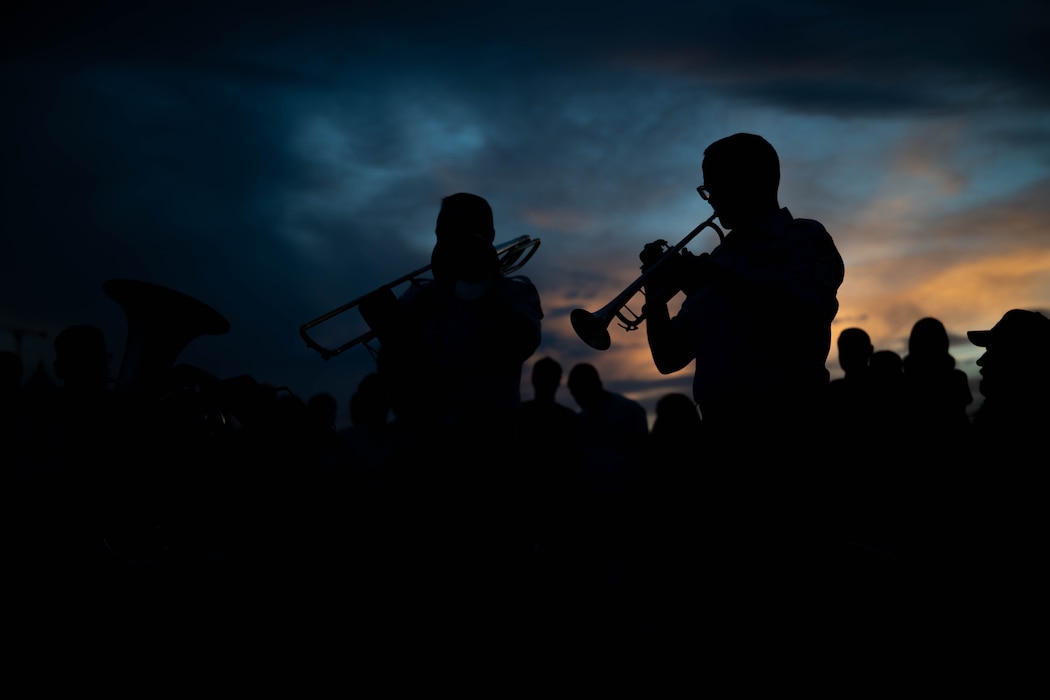 U.S. Air Force Master Sgt. Matthew Kirkpatrick, United States Air Forces in Europe and Air Forces Africa, noncommissioned officer in charge of the Five Star Brass Band performs at the final concert of their Freedom 250 tour in Budapest, July 4, 2026.