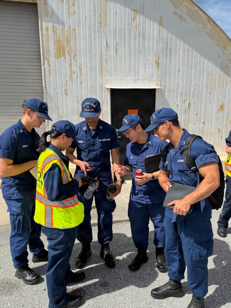 U.S. Coast Guard crews conduct damage assessments in Guam and the Commonwealth of the Northern Mariana Islands on July 7, 2026, to assess conditions and infrastructure. U.S. Coast Guard crews continue to assess aids to navigation, waterways, and channel conditions across the Marianas following Super Typhoon Bavi, working toward reopening ports to daylight operations as soon as it is safe to do so. (U.S. Coast Guard photo)