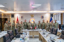 Lt. Gen. TNI Dr. Suharyanto, head of Indonesia's National Disaster Management Agency (BNPB), delivers a disaster management briefing to representatives from U.S. Indo-Pacific Command, the Hawaiʻi National Guard and Indonesian government agencies at BNPB headquarters in Jakarta, Indonesia, June 11, 2026.
