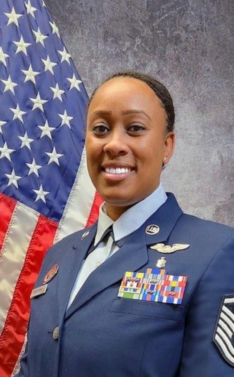 This is the official portrait of Master Sgt. Sharnese C. Fiorentino.
