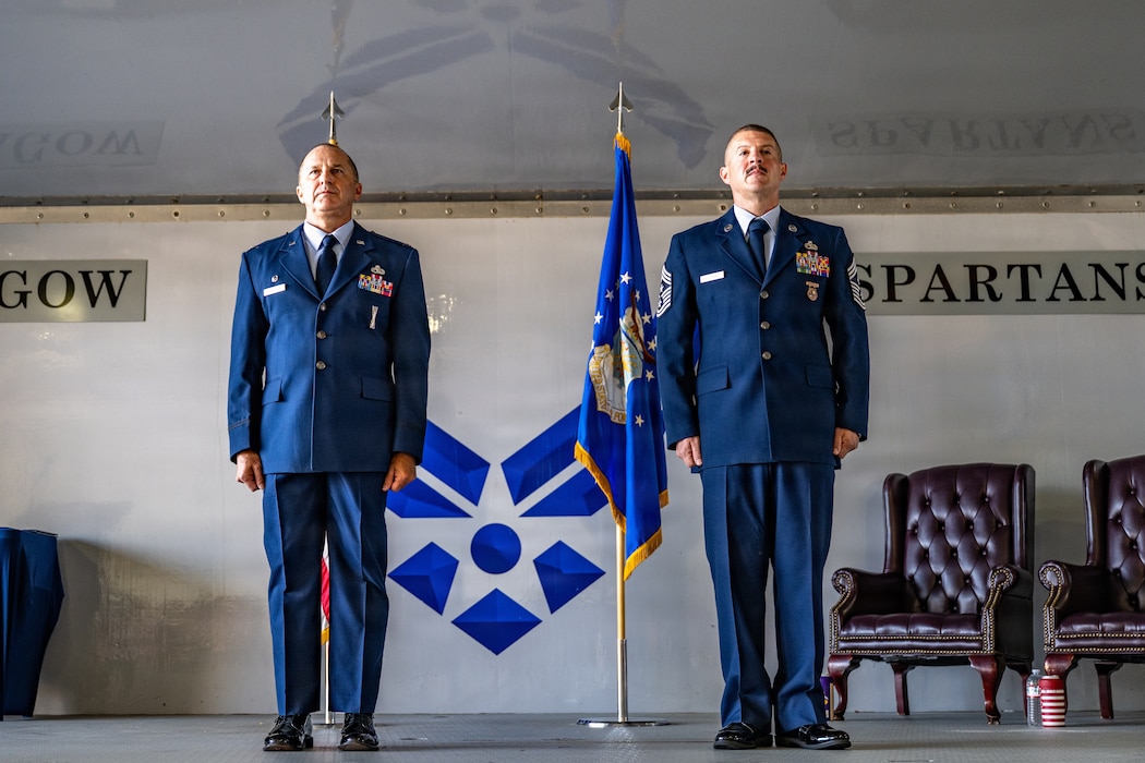 U.S. Air Force Chief Master Sgt. Stephen Dugan, 93d Air Ground Operations Wing former command chief, receives the Chief's Horse during his retirement ceremony at Moody Air Force Base, Georgia, June 26, 2026.