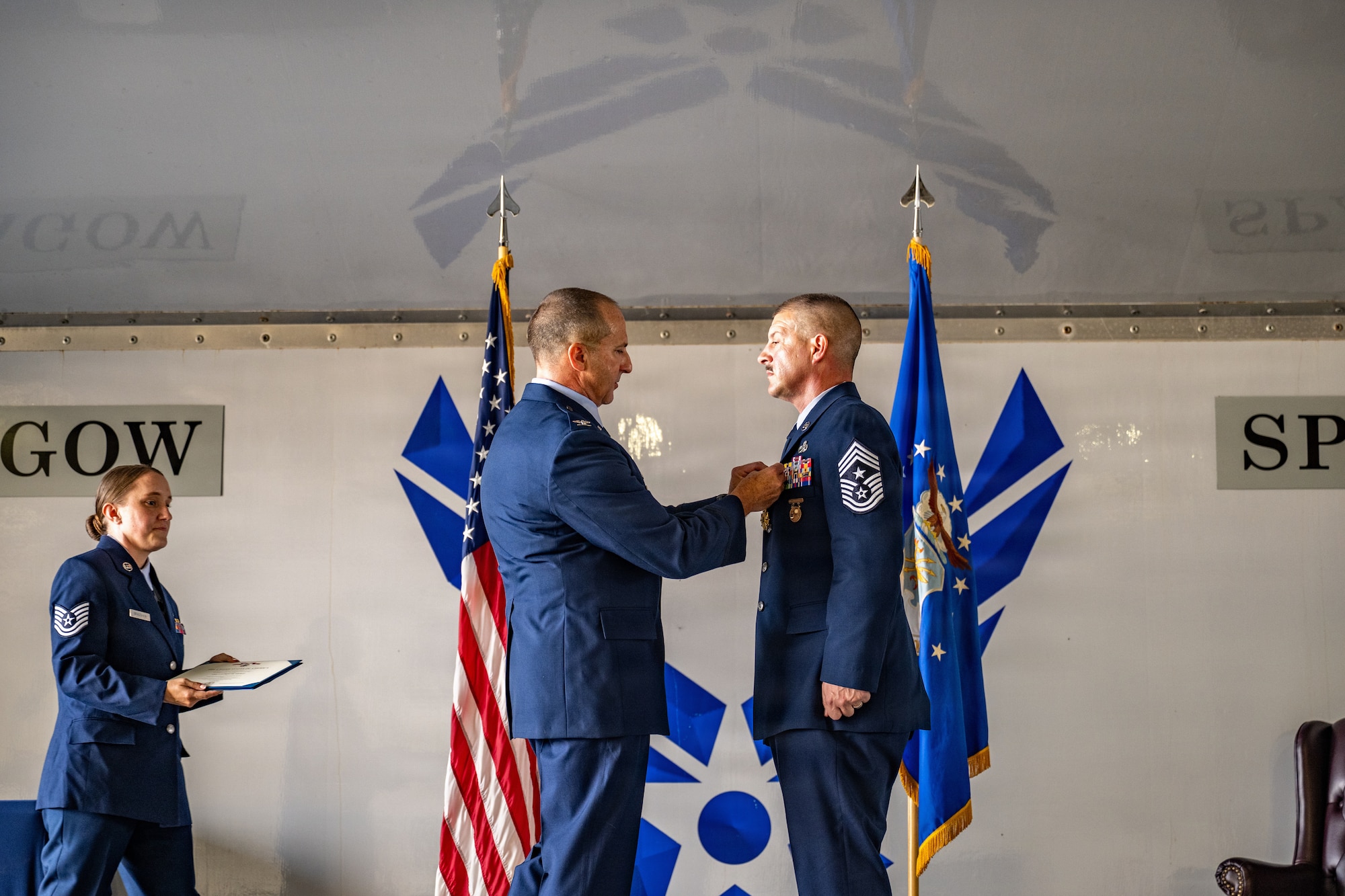 U.S. Air Force Chief Master Sgt. Stephen Dugan, 93d Air Ground Operations Wing former command chief, receives the Chief's Horse during his retirement ceremony at Moody Air Force Base, Georgia, June 26, 2026.