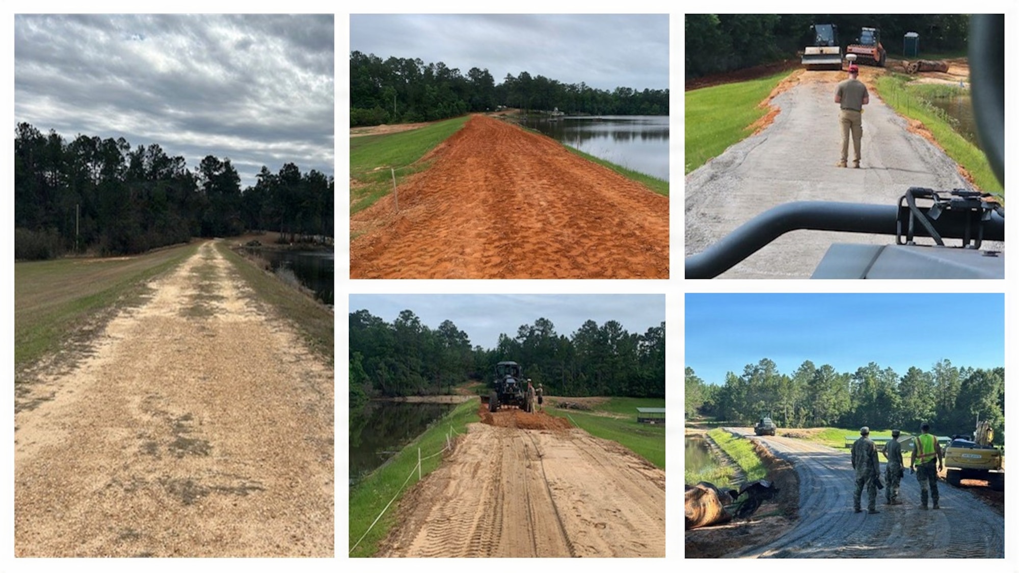 Photo collage of a worksite