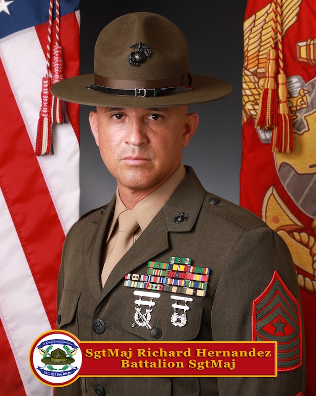 Sergeant Major Richard C. Hernandez, Sergeant Major, 3rd, Recruit Training Battalion, MCRD San Diego