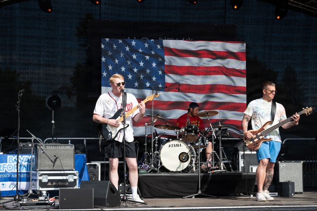 U.S. Soldiers and volunteers play songs for the Freedom 250 Fest in Grafenwoehr, Germany, July 4, 2026. The Freedom 250 Fest was held in observance of Independence Day and to commemorate America's 250th birthday. It honors the nation's enduring legacy of freedom and service. (U.S. Army photo by Sgt. Kammen Taylor)