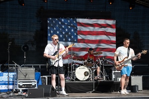 U.S. Soldiers and volunteers play songs for the Freedom 250 Fest in Grafenwoehr, Germany, July 4, 2026. The Freedom 250 Fest was held in observance of Independence Day and to commemorate America's 250th birthday. It honors the nation's enduring legacy of freedom and service. (U.S. Army photo by Sgt. Kammen Taylor)