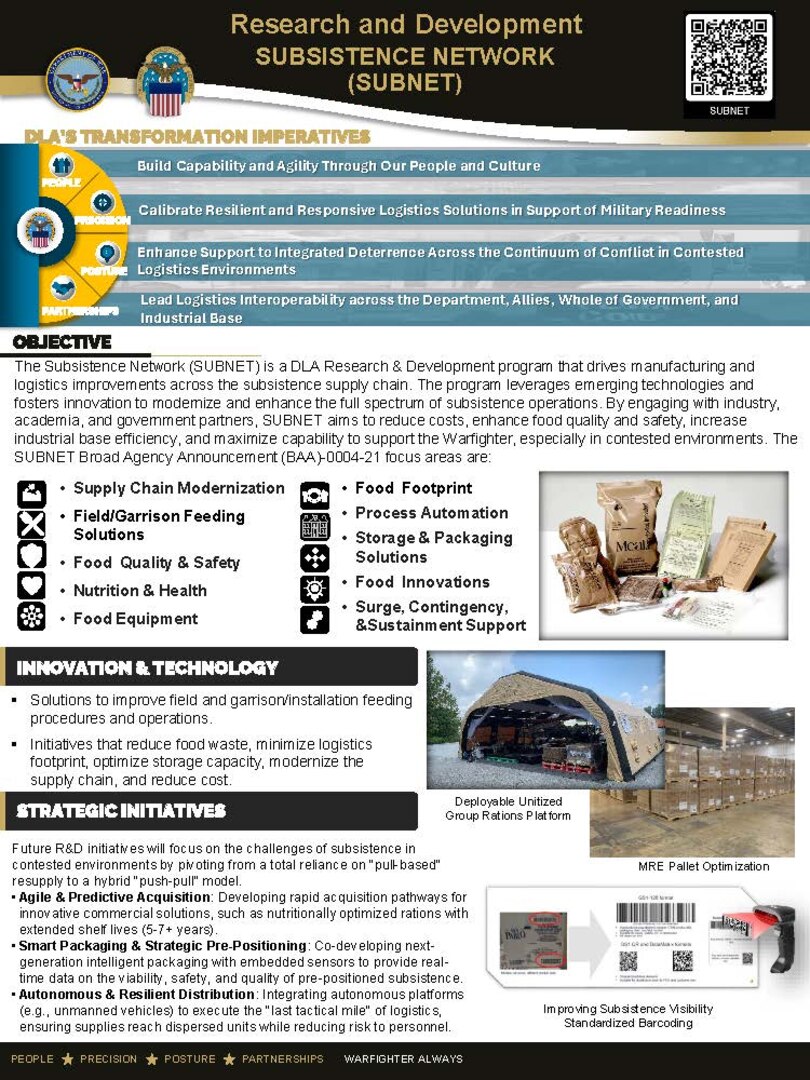 first page of SUBNET brochure