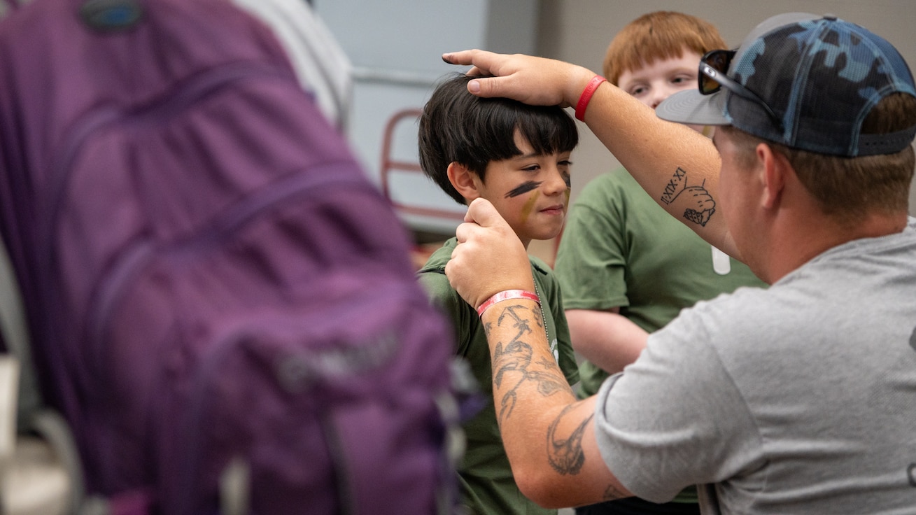 military children attending the soldier for a day event
