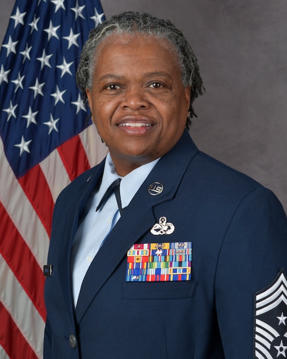 Chief Master Sergeant poses for an official photo