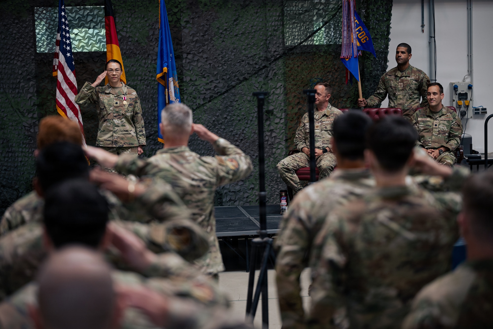 Airman salute commander