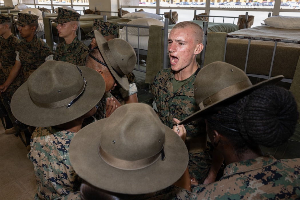 Alpha Company Senior Drill Instructor Inspection