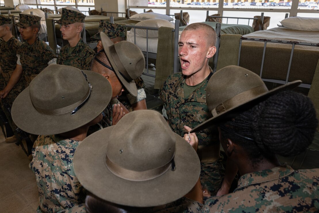 Alpha Company Senior Drill Instructor Inspection