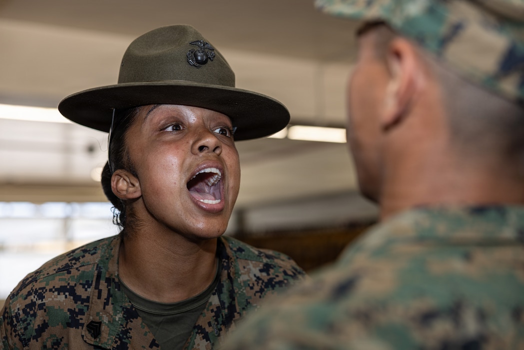 Alpha Company Senior Drill Instructor Inspection