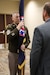 Command Sergeant Major Michael A. Ringman and Director L. Scott Moreland participate in the Assumption of Responsibility ceremony at CID Headquarters.