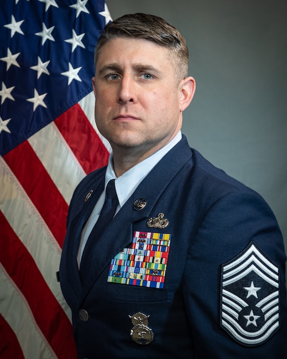 Official portrait of Command Chief Master Sergeant Patrick W. Judy, Command Chief of the 193rd Special Operations Wing