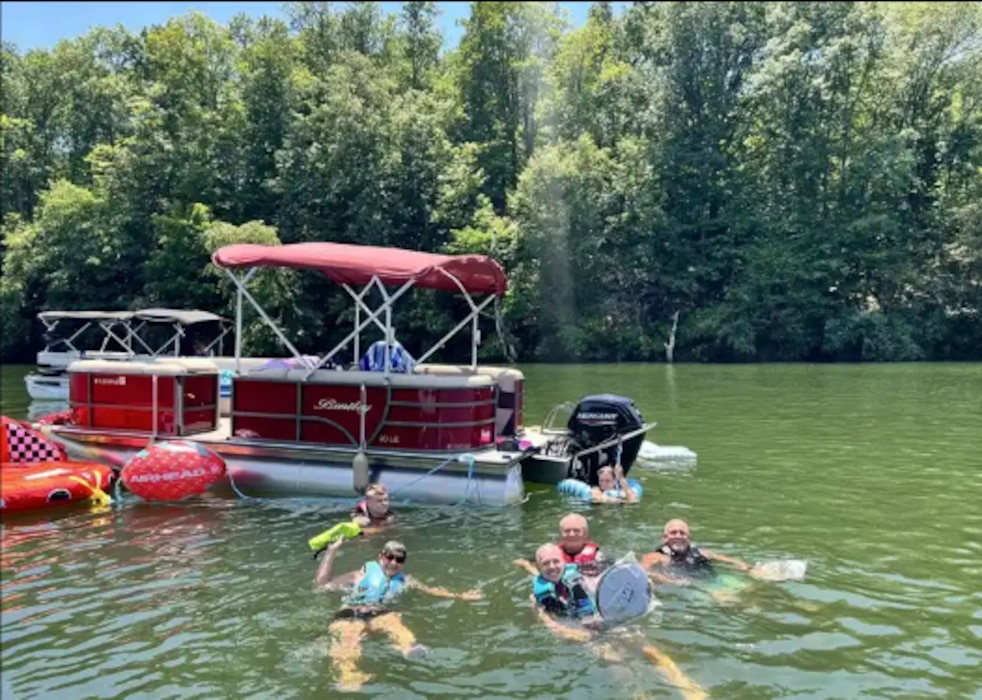 A family at Burnsville Lake got "caught" and rewarded for wearing their life jackets!