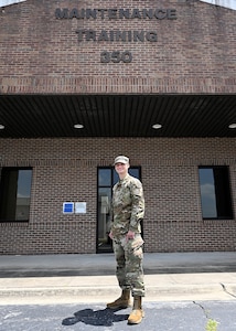 Service member serves.
