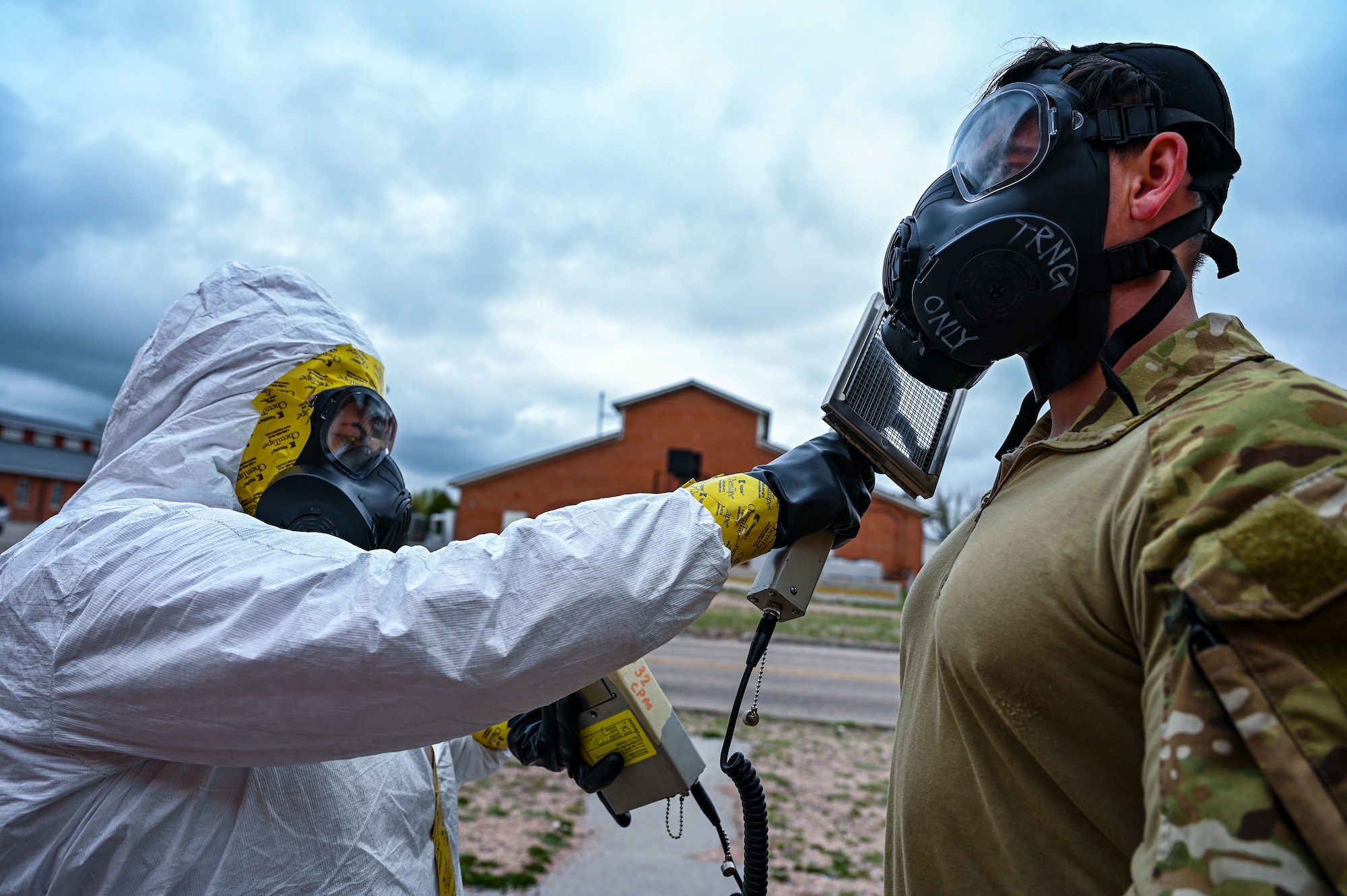Image of Airmen in protective equipment