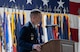 U.S. Air Force Col. George Chapman, incoming 91st Missile Wing (91st MW) commander, gives remarks after becoming the 91st MW commander during a change of command ceremony at Minot Air Force Base, North Dakota, July 8, 2026. Chapman pledged to build on the 91st MW legacy by remaining dedicated to the mission and the people who make it possible. He assured those in attendance that the team will continue to be loyal in service, steadfast in resolve and lethal in combat capability. (U.S. Air Force photo by Senior Airman Wesley Davies)